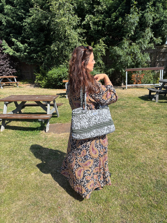 Large Crochet Beach Bag - T-Shirt Yarn