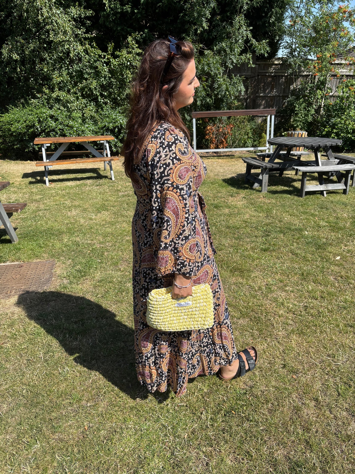 Small Crochet Handbag – Butter Yellow & White