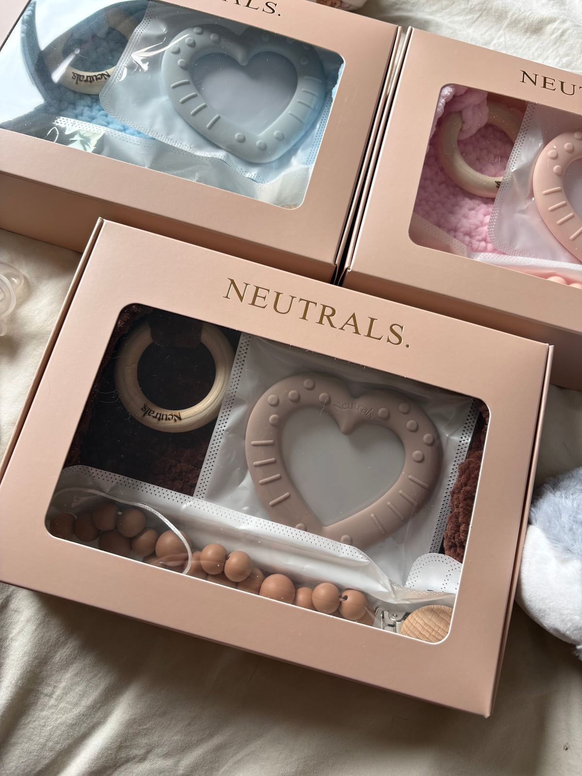 Baby Gift Box – Comforter, Teether & Dummy Clip