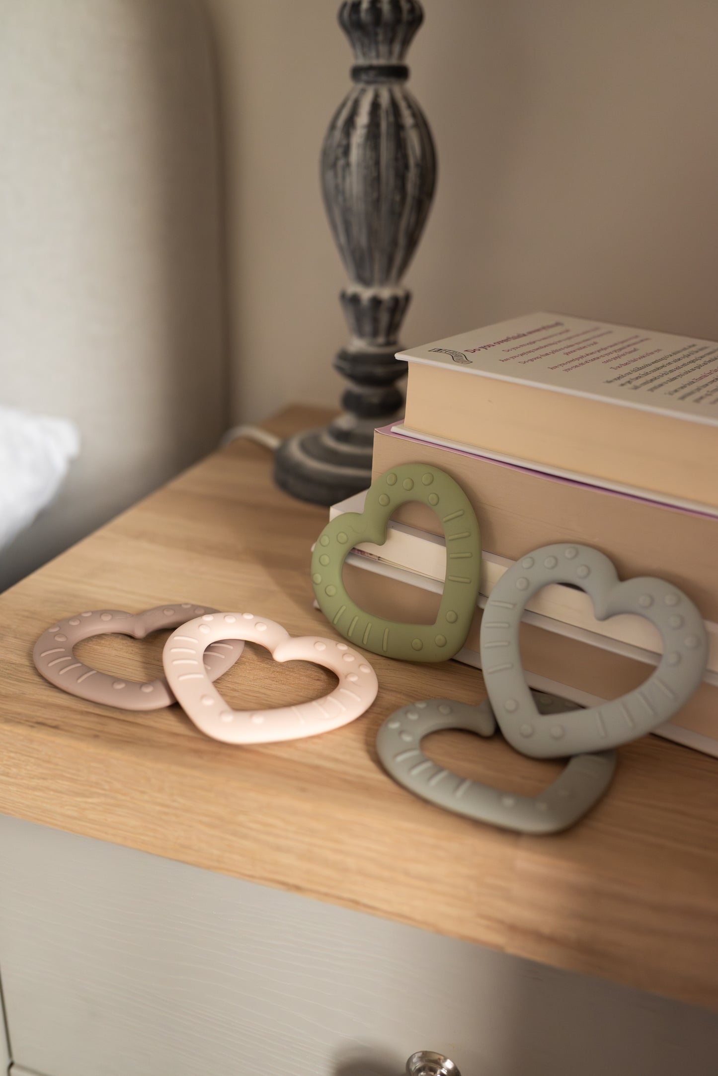 Heart Baby Teether – BPA Free Silicone, Neutral Colours